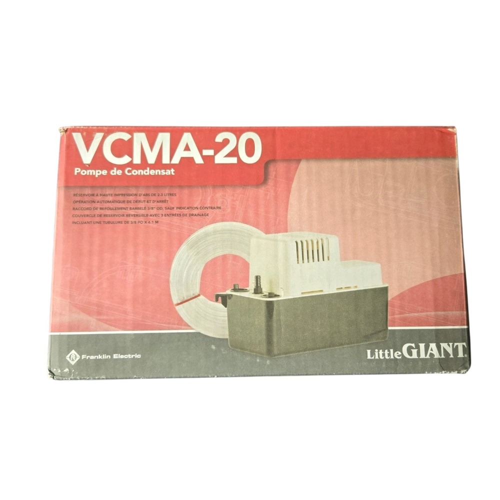 Little Giant VCMA-20ULST 554436 Condensate Pump 80 GPH 115V 1.5A 20' Tubing